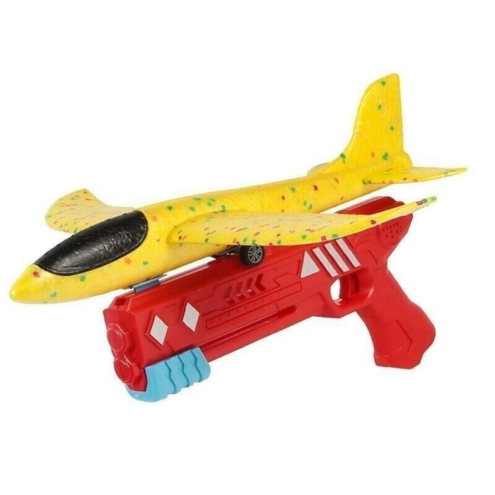 Bubble Catapult Airplane Toy – Foam Glider Launcher for Kids ✈️