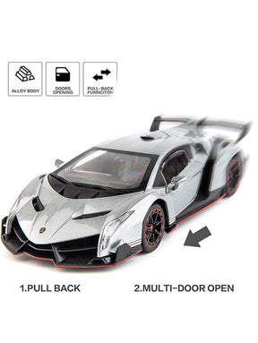 Lamborghini Veneno Model  Diecast  Scale 1:24 - Grey (TV-AG-24)