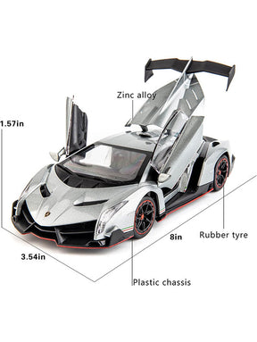 Lamborghini Veneno Model  Diecast  Scale 1:24 - Grey (TV-AG-24)