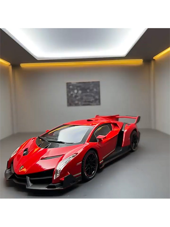 Lamborghini Veneno Metal Diecast Car - Big Size - Scale 1:24 - Red (TV-AG-24)