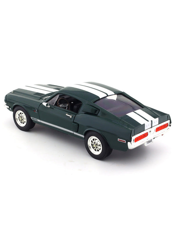 Luxury Edition - 1968 Shelby GT 500 KR Green Road Signature Metal Diecast Car Scale Model Car - Scale 1:18