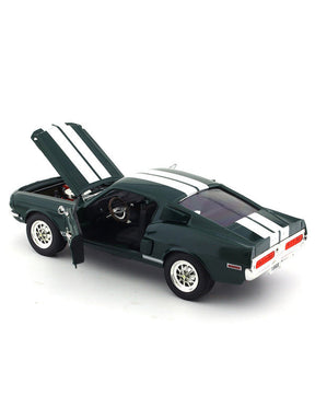 Luxury Edition - 1968 Shelby GT 500 KR Green Road Signature Metal Diecast Car Scale Model Car - Scale 1:18