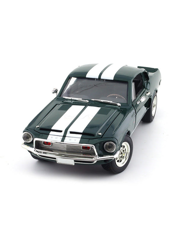 Luxury Edition - 1968 Shelby GT 500 KR Green Road Signature Metal Diecast Car Scale Model Car - Scale 1:18