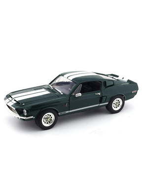 Luxury Edition - 1968 Shelby GT 500 KR Green Road Signature Metal Diecast Car Scale Model Car - Scale 1:18