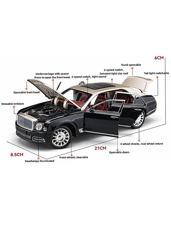 Bentley Mulsanne Metal Diecast Car Scale 1:24 - Gold (TV-AG-24)