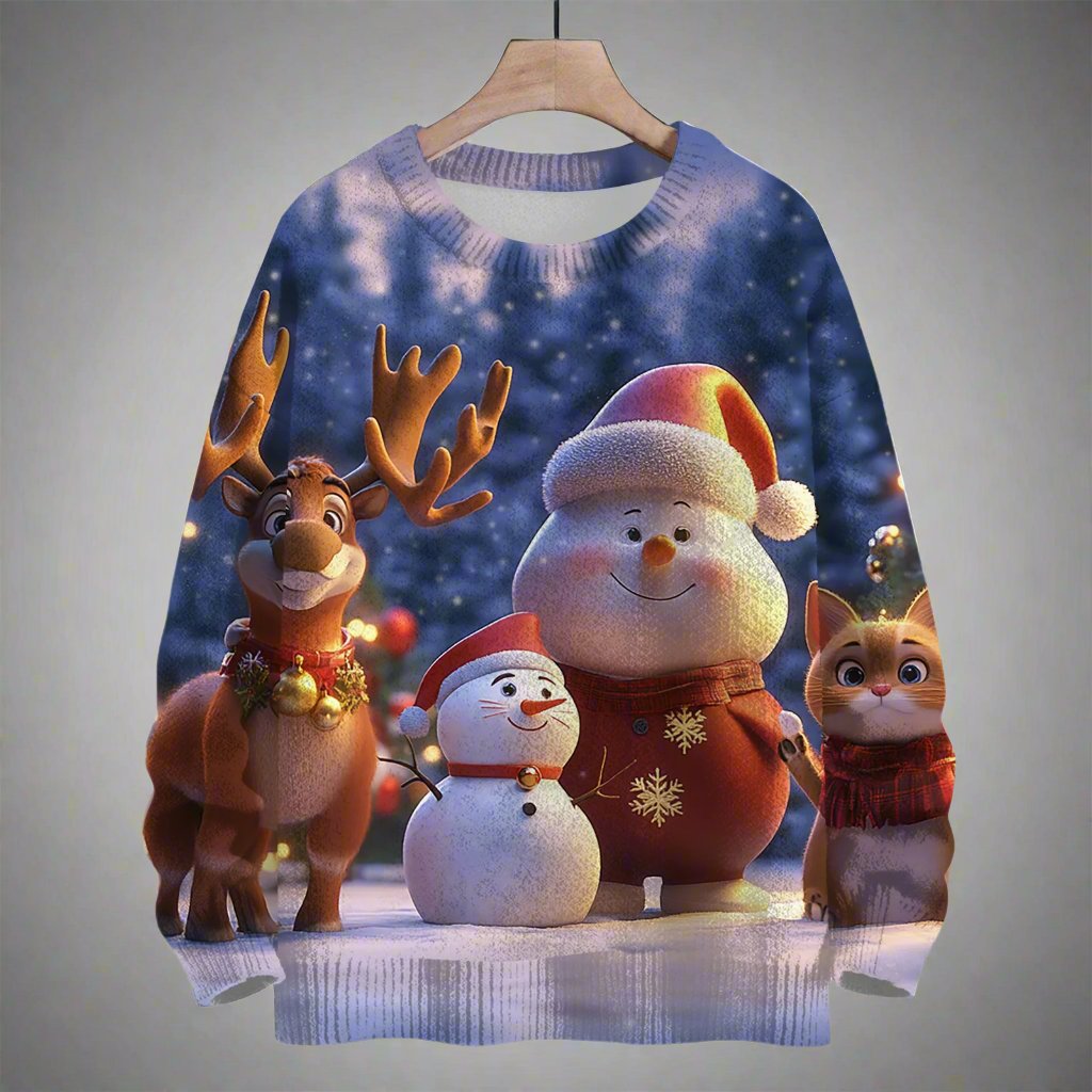 Snowman Santa Christmas Sweater