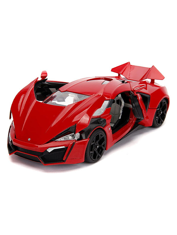 Lykan Hyper Sport Metal Diecast Car - Red - 1:32 Scale