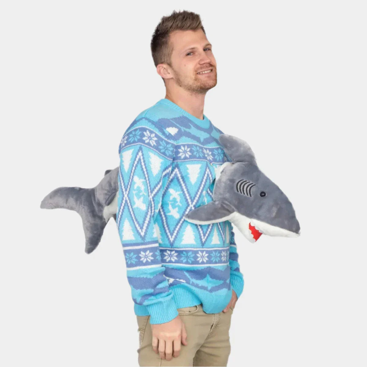 Shark Attack Men's Ugly Christmas Sweater