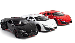 W Motors Lykan Hyper-Sport Speed Racing Car Openable Doors Model Car Metal Diecast Car - Size