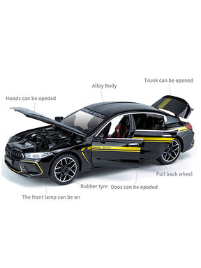 BMW M8 MH8 800 Model Diecast Car 1:24 Scale - Black (TV-S-24)