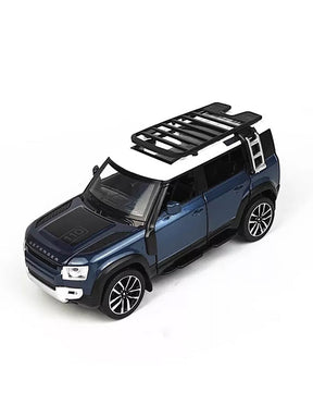 Land Rover Defender Metal Diecast Car - Navy Blue - Scale 1:32