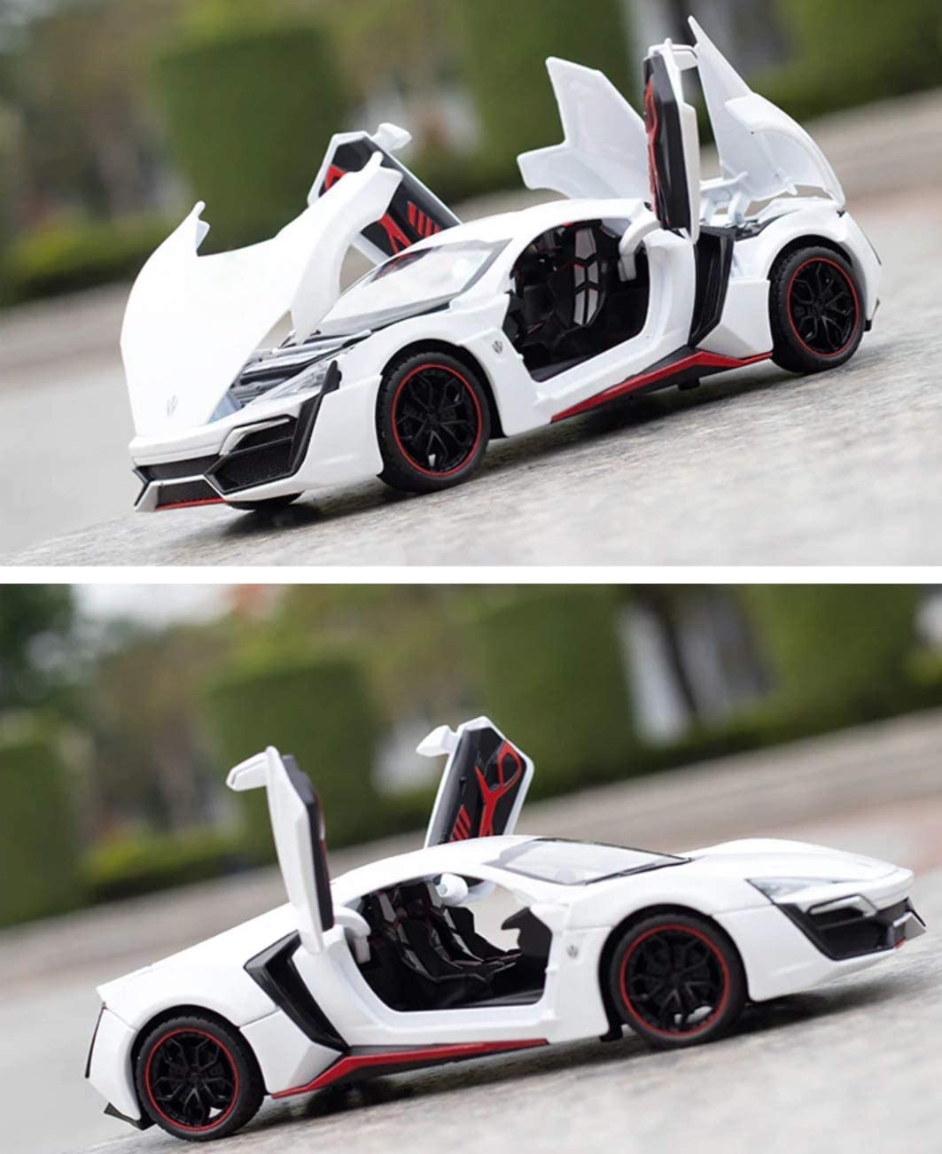 W Motors Lykan Hyper-Sport Speed Racing Car Openable Doors Model Car Metal Diecast Car - Size