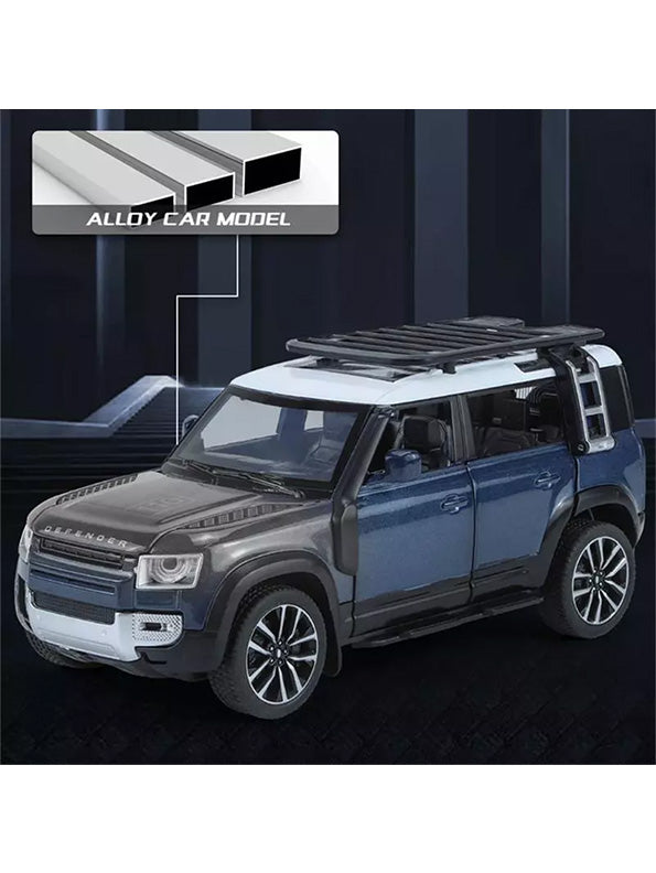 Land Rover Defender Metal Diecast Car - Navy Blue - Scale 1:32