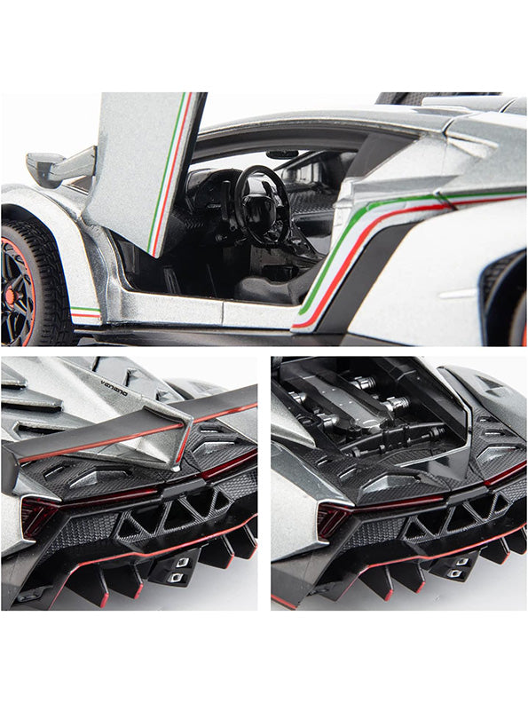 Lamborghini Veneno Model  Diecast  Scale 1:24 - Grey (TV-AG-24)