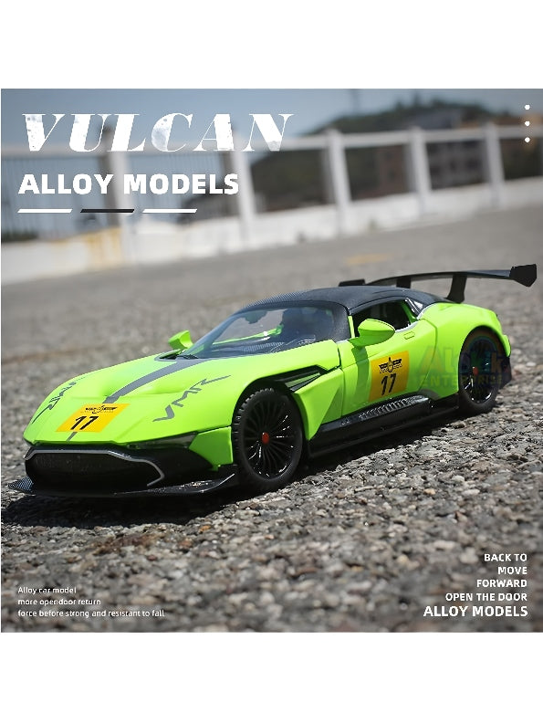 Aston Martin Vulcan Model Metal Diecast Car - Green Scale 1:22 (T-M-16)