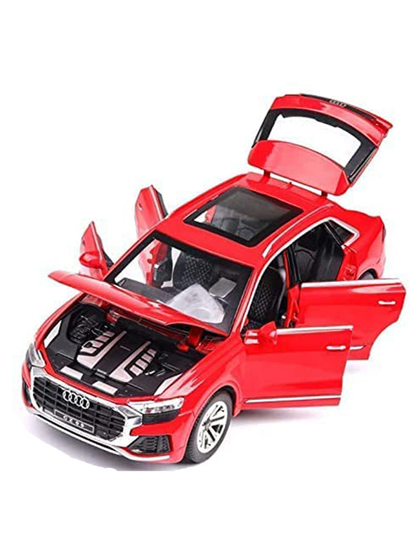 Audi Q8 Road Race Metal Model Diecast Car - Red (L12-65)