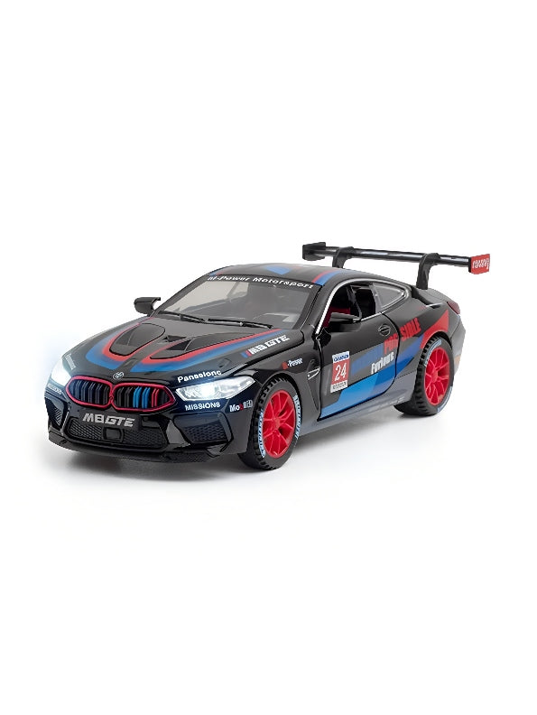 BMW M8 GTE Metal Model Diecast Car Scale 1:24 - Black (S)