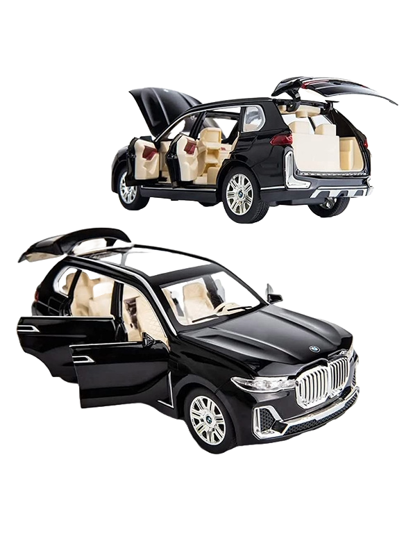 BMW X7 Model Metal Diecast Car Openable Doors Sound And Light - Black (M-38)