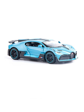 Bugatti Divo Pull Back Cars - Blue Small Size Scale 1:32 (MS-May-46)