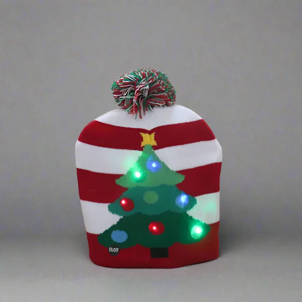 Light Up Christmas Beanie- Tree