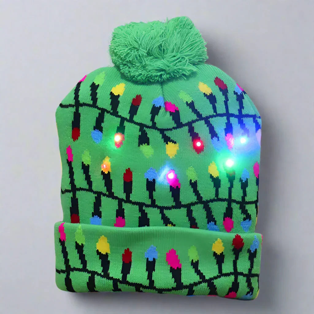 Light Up Christmas Beanie- String Lights