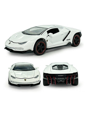 Lamborghini Centenario LP770 Metal Model Diecast Cast - White Scale 1:32 (T-M-14)