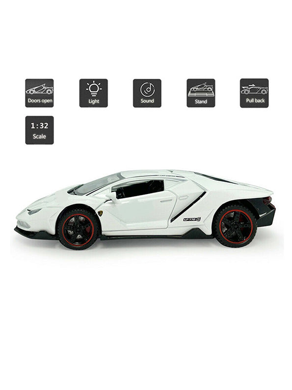 Lamborghini Centenario LP770 Metal Model Diecast Cast - White Scale 1:32 (T-M-14)