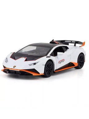 Lamborghini Huracan STO Diecast Car Metal - Scale 1:24 - White