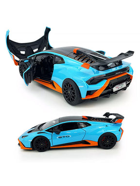 Lamborghini Huracan STO Diecast Car Metal - Scale 1:24 - Blue