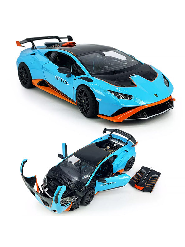 Lamborghini Huracan STO Diecast Car Metal - Scale 1:24 - Blue