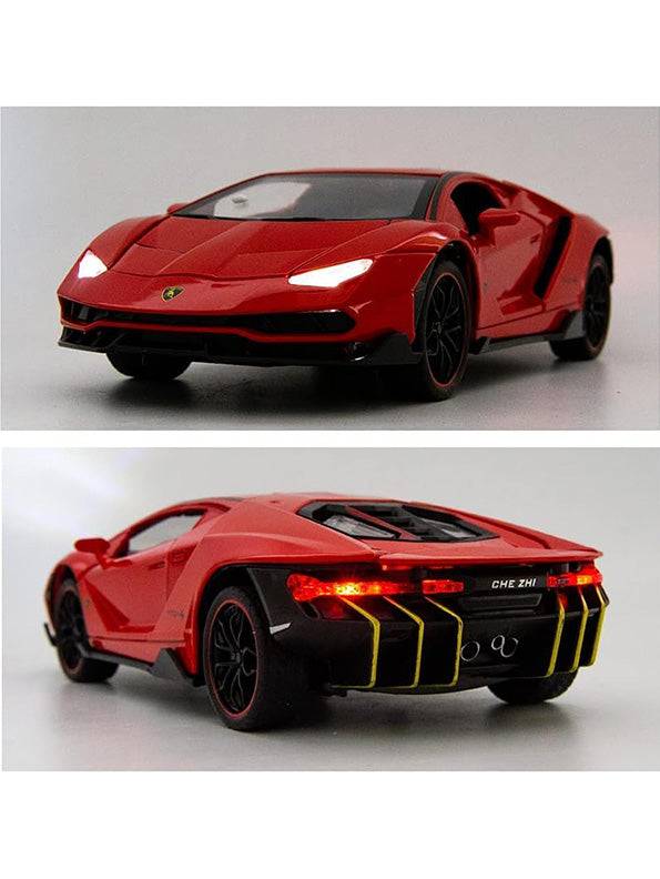 Lamborghini Metal Diecast Car - Red - Medium Size