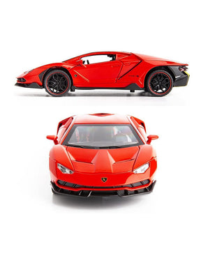 Lamborghini Metal Diecast Car - Red - Medium Size