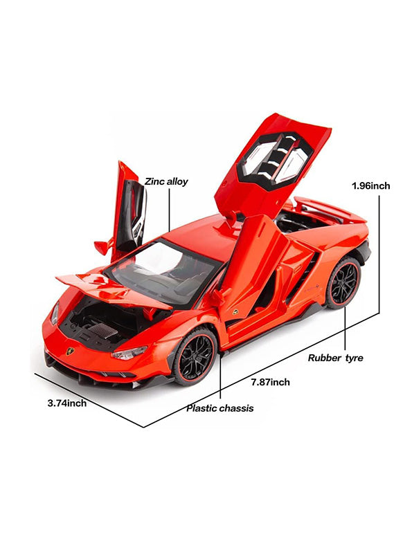 Lamborghini Metal Diecast Car - Red - Medium Size