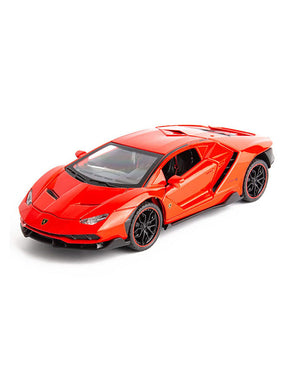 Lamborghini Metal Diecast Car - Red - Medium Size