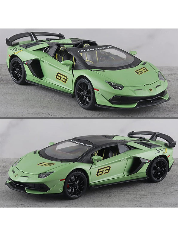 Lamborghini Aventador SVJ 63 Metal Model Diecast Car Scale 1:24 - Green (S)