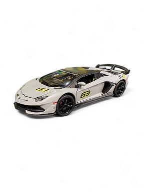 Lamborghini Aventador SVJ 63 Metal Model Diecast Car Scale 1:24 - Grey (S)