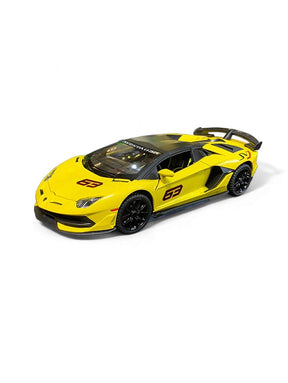 Lamborghini Aventador SVJ 63 Metal Model Diecast Car Scale 1:24 - Yellow (S)