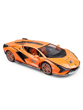 Lamborghini Sian 63 Metal Model Diecast Car - Orange Scale 1:24 (MD-17)