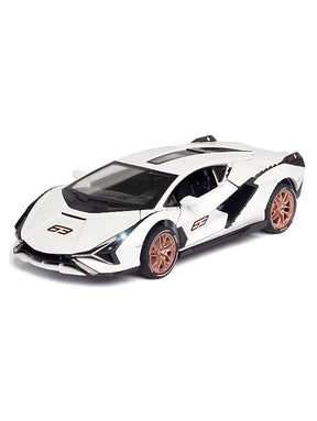 Lamborghini Sian 63 Metal Model Diecast Car - White Scale 1:24 (MD-17)