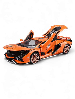 Lamborghini Sian 63 Metal Model Diecast Car - Orange Scale 1:24 (MD-17)