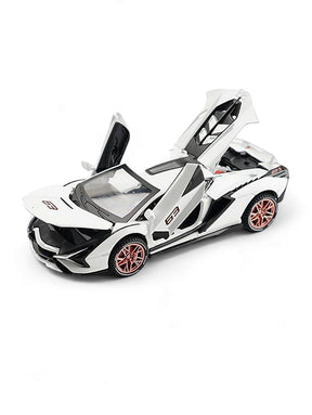 Lamborghini Sian 63 Metal Model Diecast Car - White Scale 1:24 (MD-17)