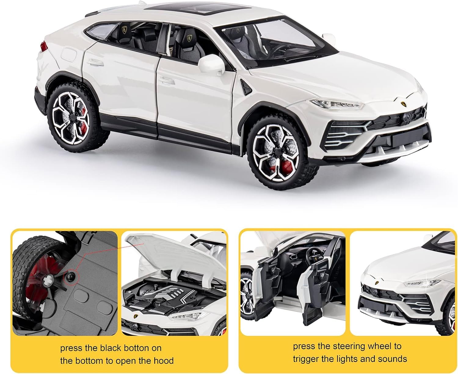 Lamborghini Urus Diecast Car - White