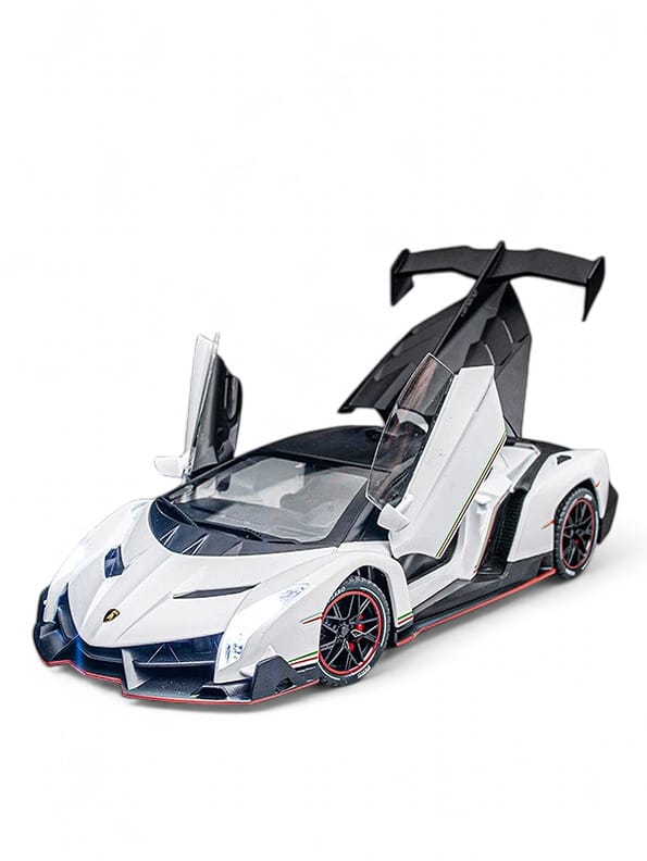 Lamborghini Veneno Metal Diecast Car Big Size -Scale 1:24 - White (TV-AG-24)