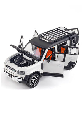 Land Rover Defender Metal Model Diecast Car - White (TV)