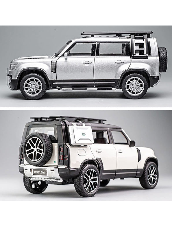 Land Rover Defender Metal Model Diecast Car - White (TV)