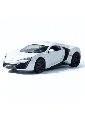 Lykan Hyper Sport Metal Diecast Car - White - 1:32 Scale