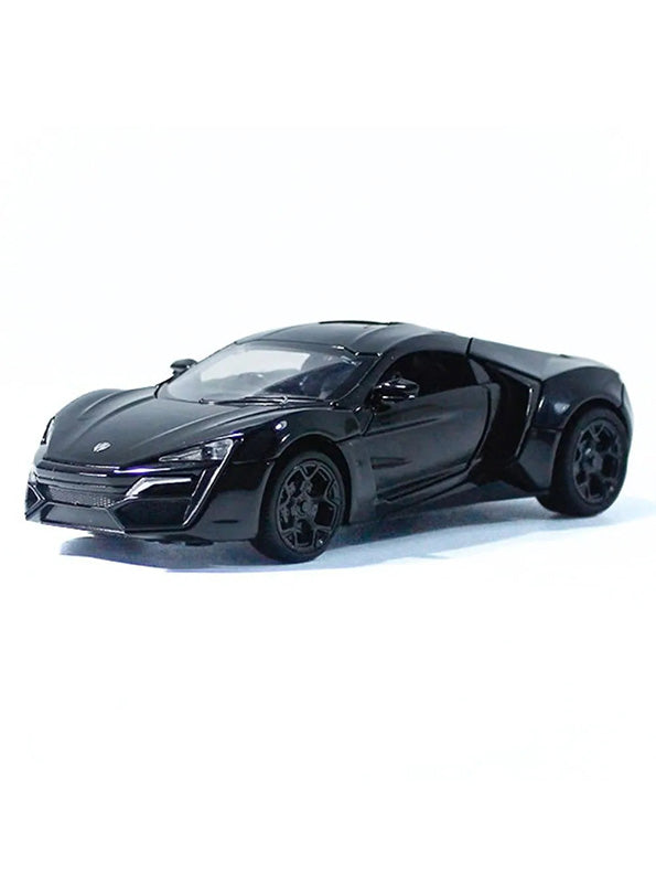 Lykan Racing Metal Model Diecast Car - Black - Scale 1:32