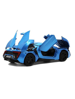 Lykan Hyper Sport Metal Diecast Car - Royal Blue - 1:32 Scale