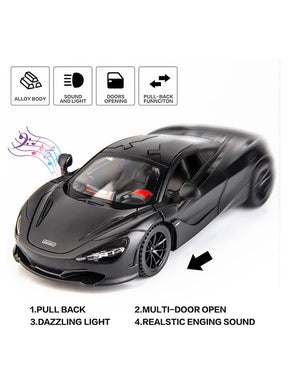 McLaren 720s Metal Model Diecast Car - Black Scale 1:32 (T-M-15)