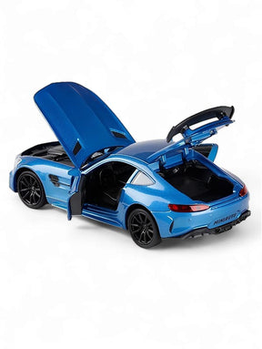 Mercedes Benz AMG GT R Metal Model Sports Diecast Car - Blue Scale 1:32 (TV-May-15)